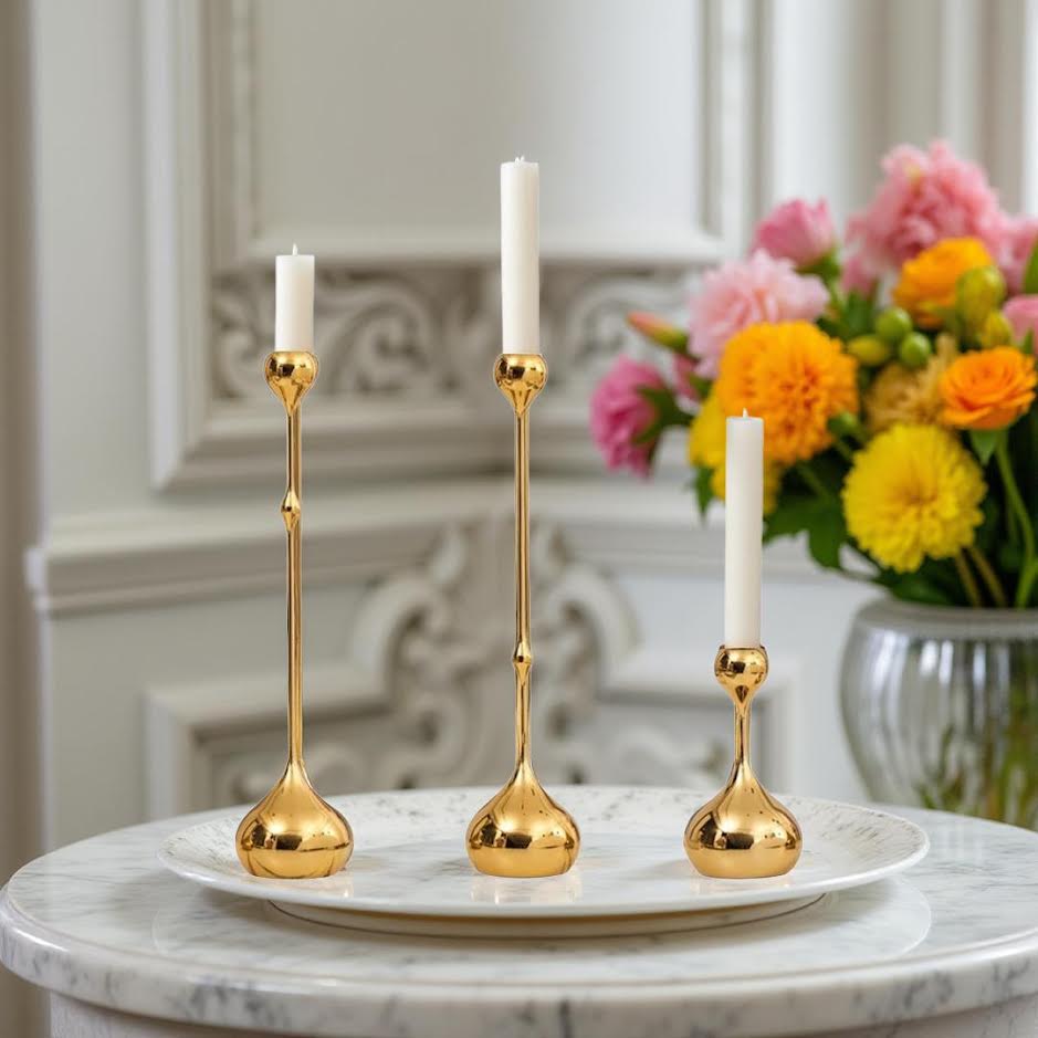 LUXE - Ljustakar i metall – 3-pack | Elegant design i silver, guld och krom