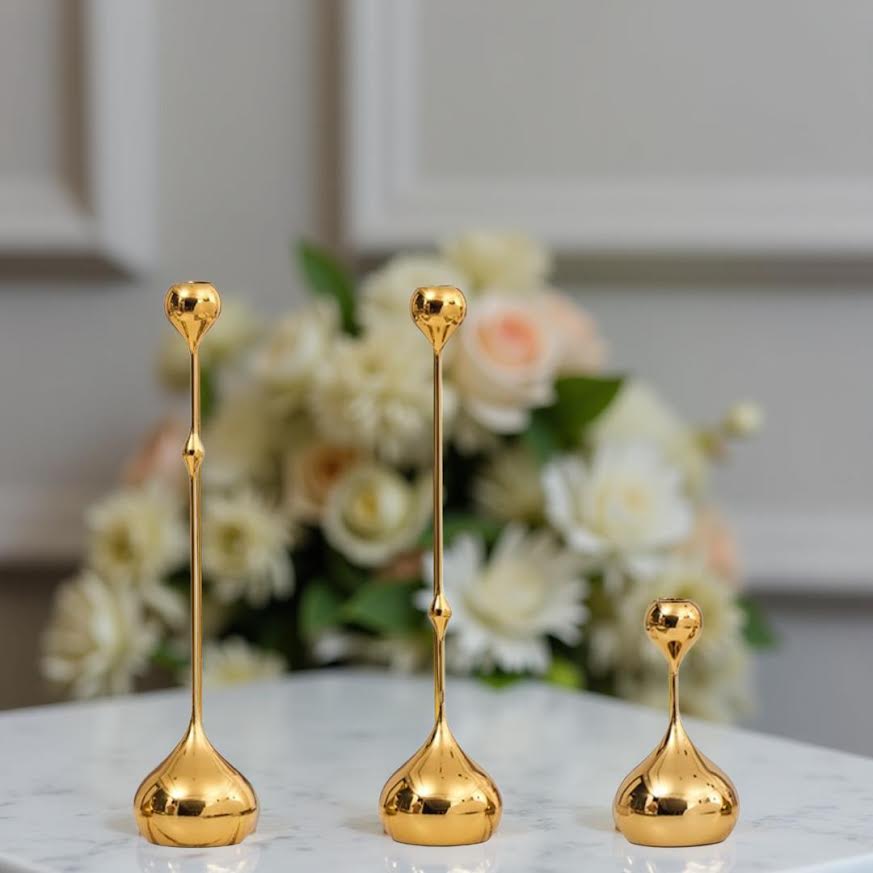 LUXE - Ljustakar i metall – 3-pack | Elegant design i silver, guld och krom