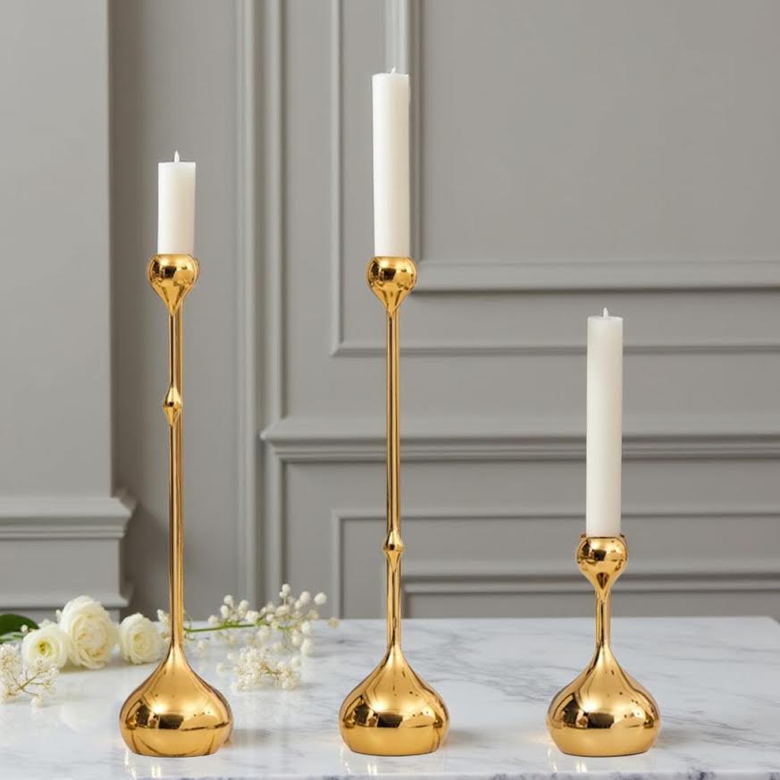 LUXE - Ljustakar i metall – 3-pack | Elegant design i silver, guld och krom