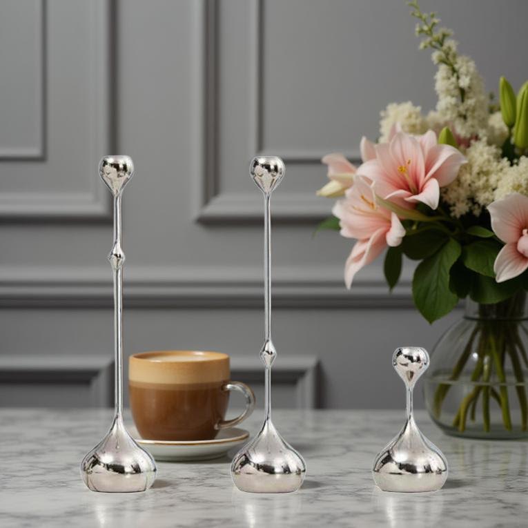 LUXE - Ljustakar i metall – 3-pack | Elegant design i silver, guld och krom