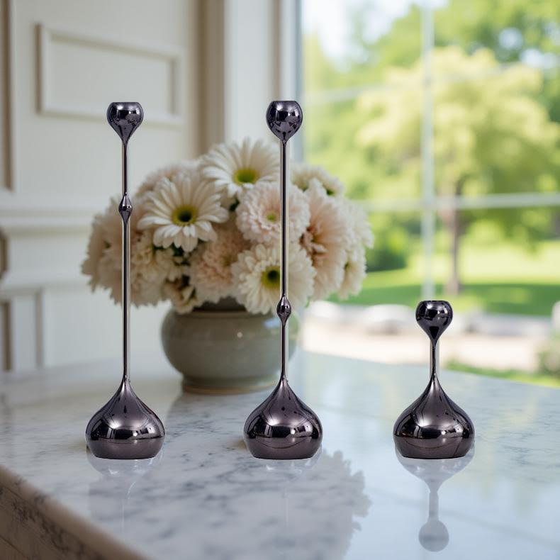 LUXE - Ljustakar i metall – 3-pack | Elegant design i silver, guld och krom