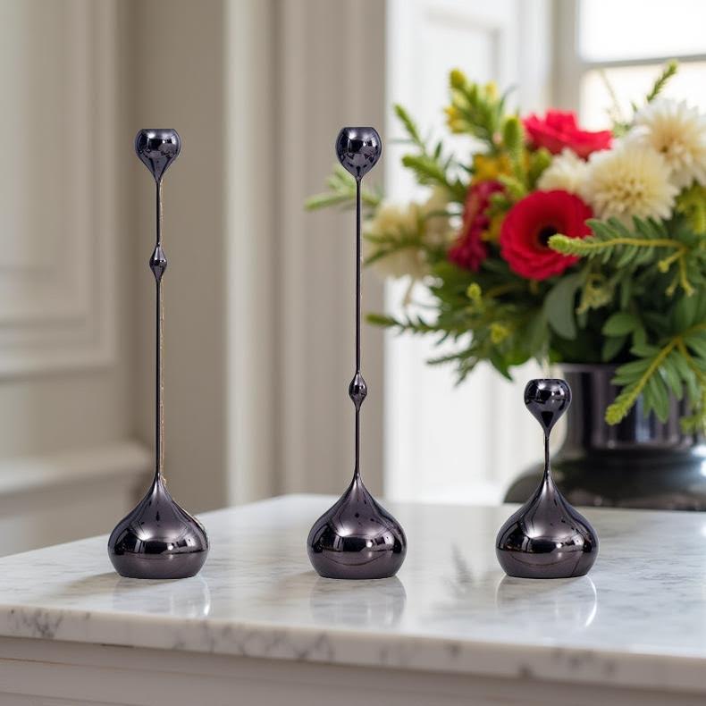 LUXE - Ljustakar i metall – 3-pack | Elegant design i silver, guld och krom