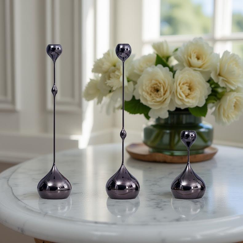 LUXE - Ljustakar i metall – 3-pack | Elegant design i silver, guld och krom