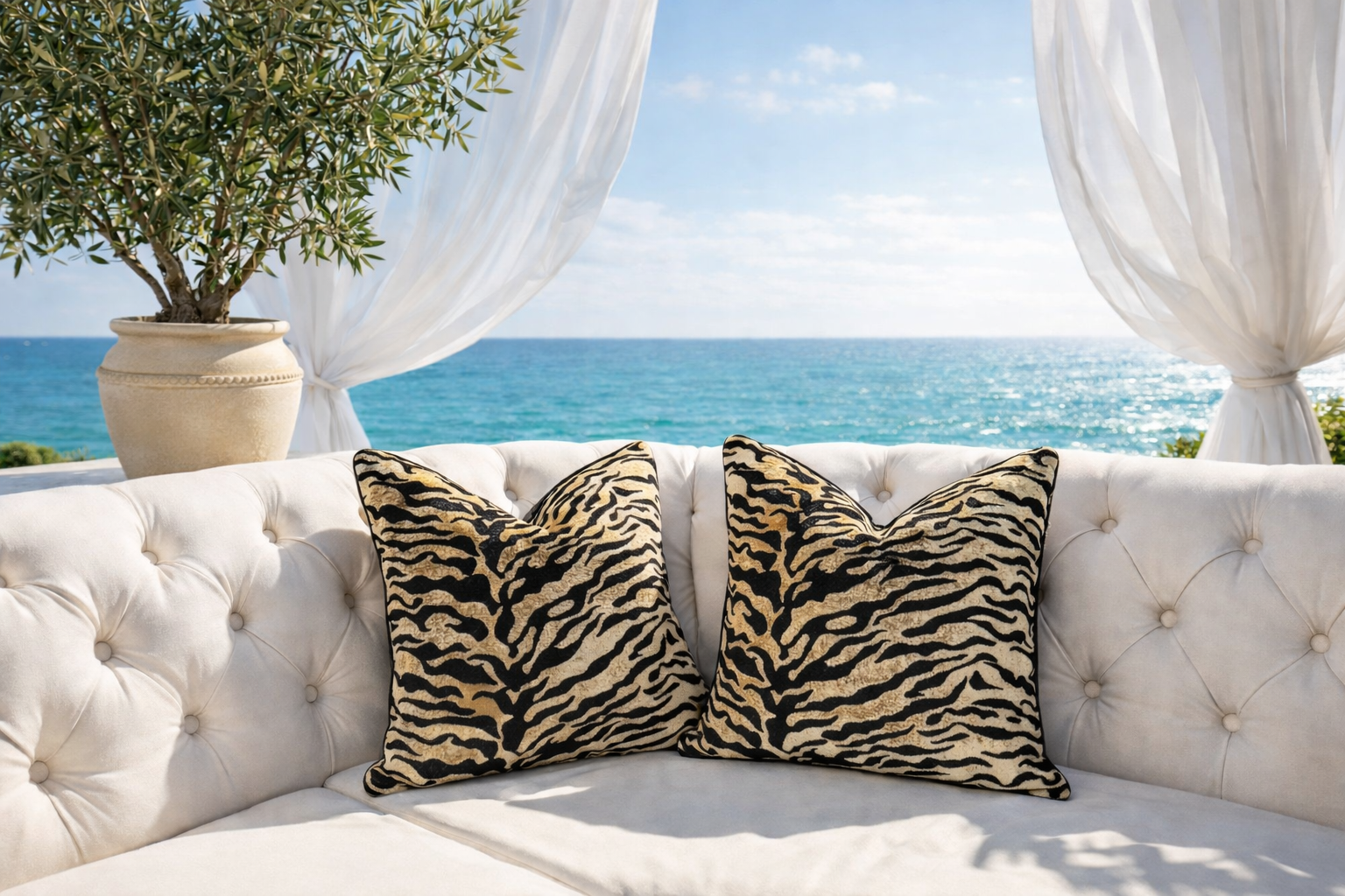 WILD ELEGANCE- Djurmönstrat Prydnadsfodral för Soffa & Säng