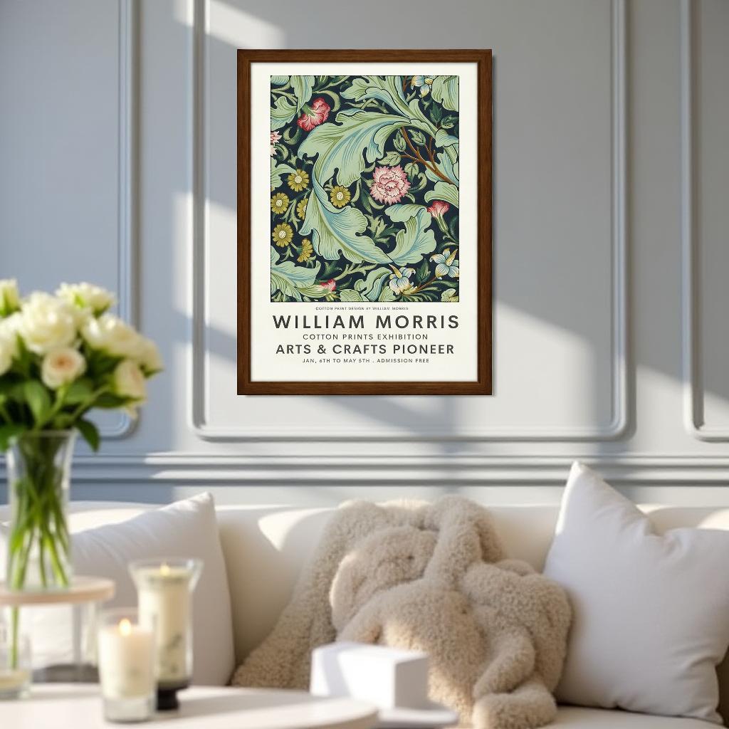 MORRIS BOTANICA - Botanisk blomsterposter – William Morris inspirerad väggkonst