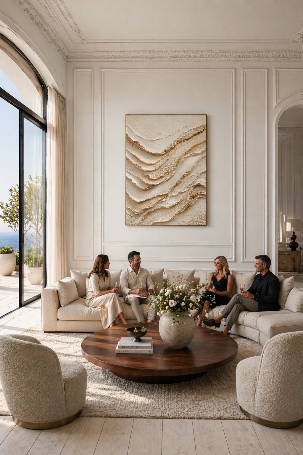 CELISTEA GOLDEN DUNES SANDSTORM KOLLEKTION - Abstrakt Canvas Tavla Beige & Guld – Premium Duk, Modern Väggkonst | Celistea Atelier