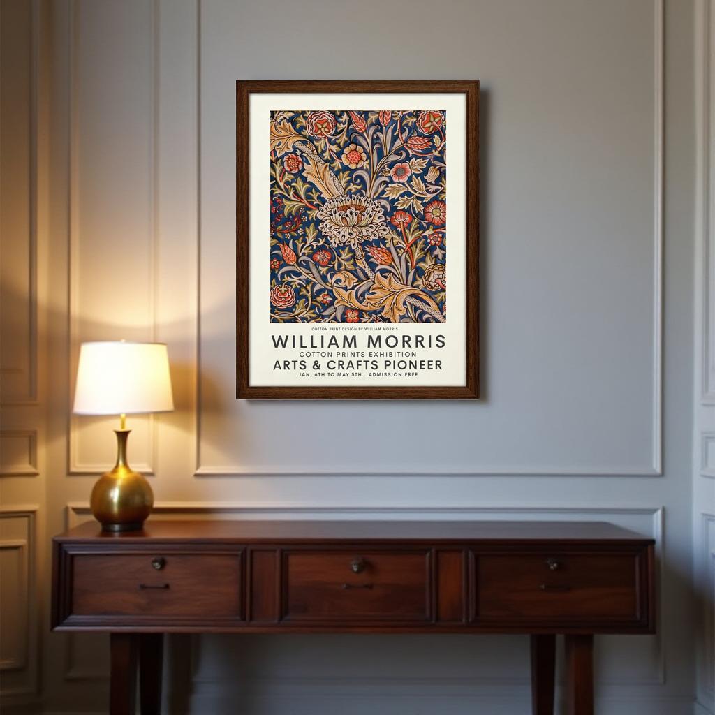 MORRIS BOTANICA - Botanisk blomsterposter – William Morris inspirerad väggkonst
