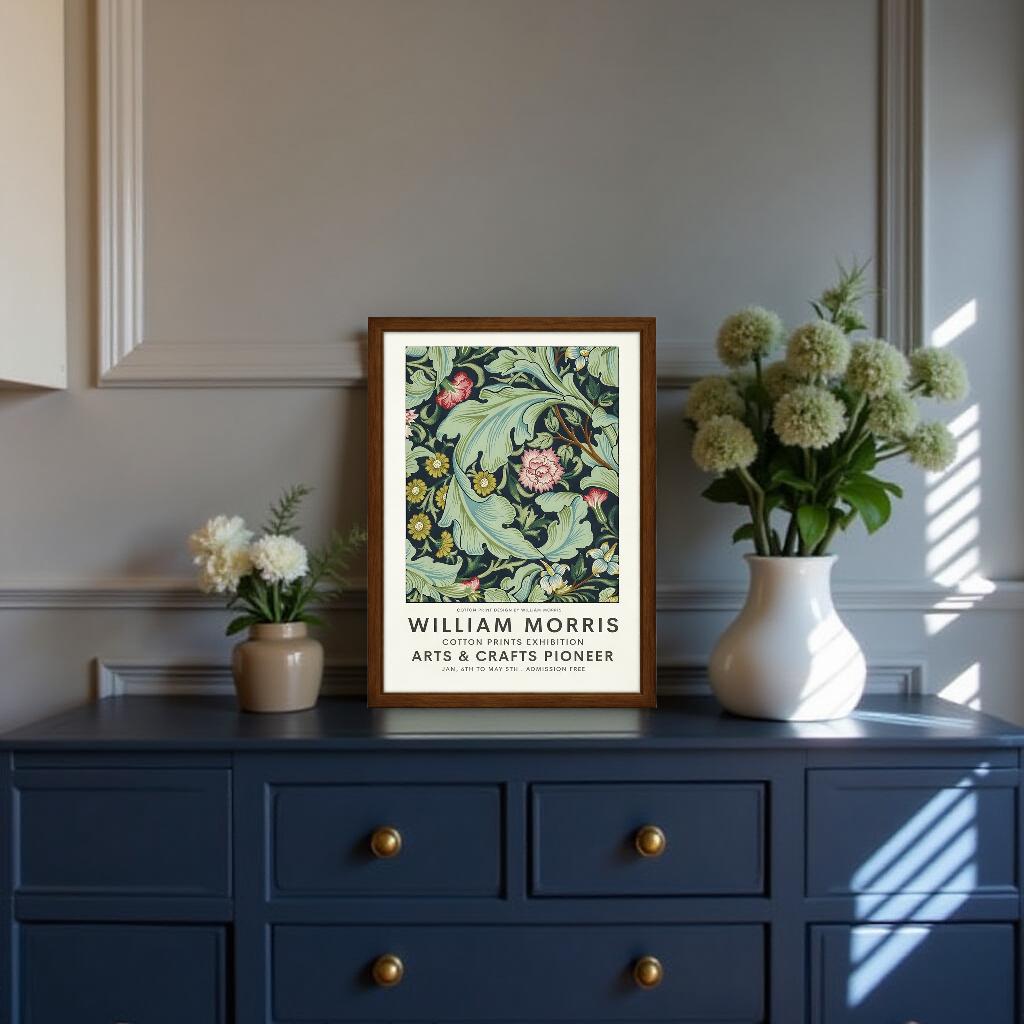 MORRIS BOTANICA - Botanisk blomsterposter – William Morris inspirerad väggkonst