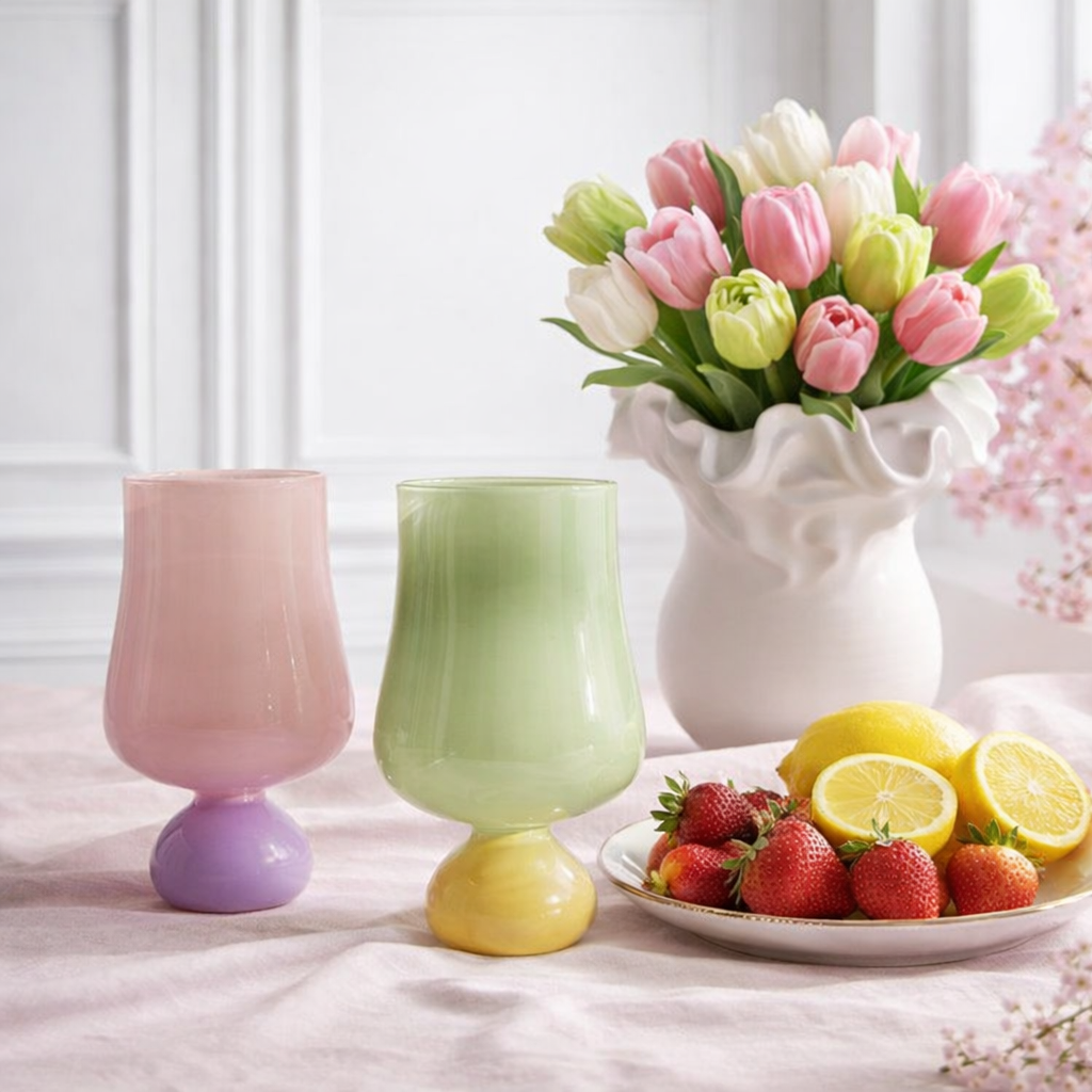 PASTEL POP - Pastellfärgade Dricksglas i Borosilikatglas – unika, eleganta och funktionella glas