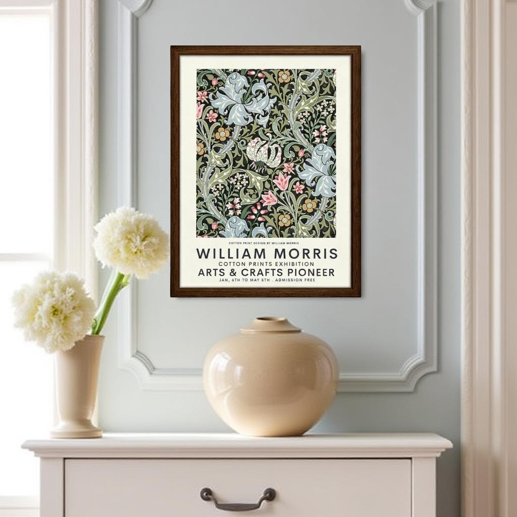 MORRIS BOTANICA - Botanisk blomsterposter – William Morris inspirerad väggkonst