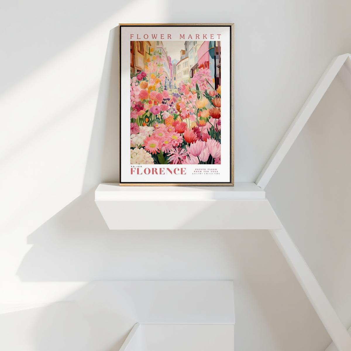 FLORAL CITY  - Blommig stadstavla – Florence - Athens - Paris - Copenhagen (Poster utan ram)