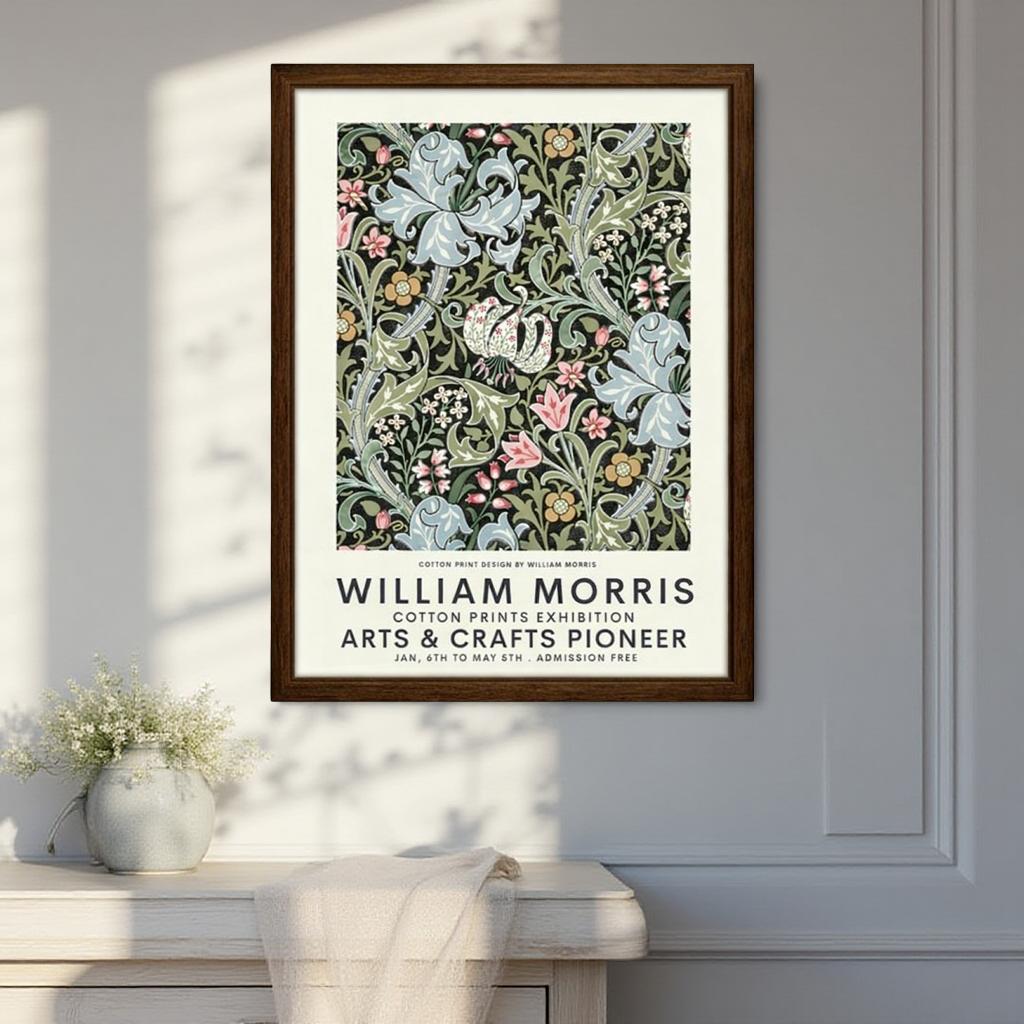 MORRIS BOTANICA - Botanisk blomsterposter – William Morris inspirerad väggkonst