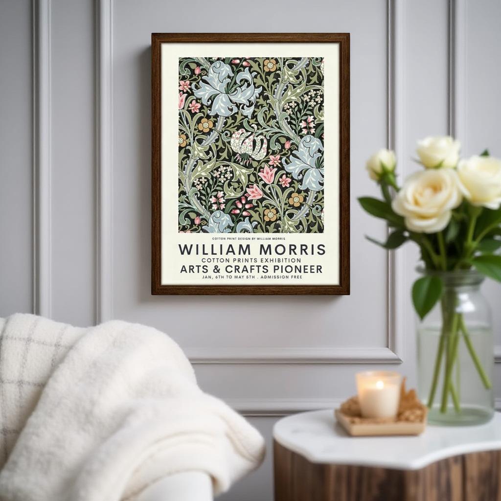 MORRIS BOTANICA - Botanisk blomsterposter – William Morris inspirerad väggkonst