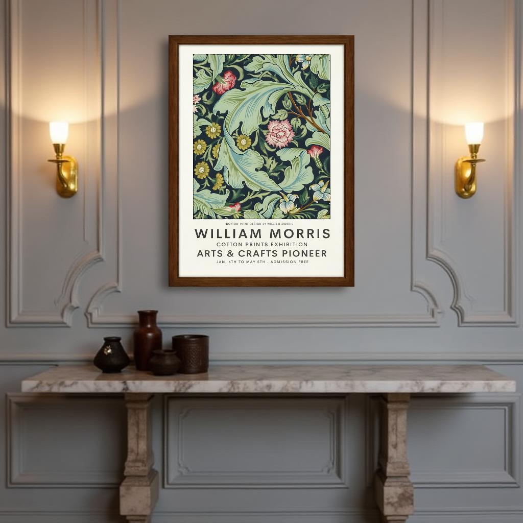 MORRIS BOTANICA - Botanisk blomsterposter – William Morris inspirerad väggkonst
