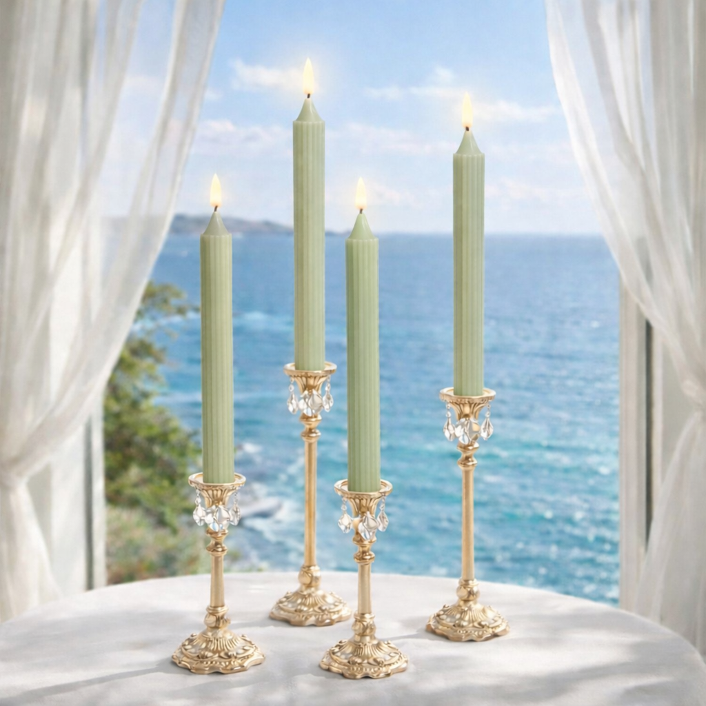 CELISTEA LUMIÈRE - LED kronljus med fjärrkontroll – 6-pack batteridrivna flamlösa stearinljus med realistisk låga