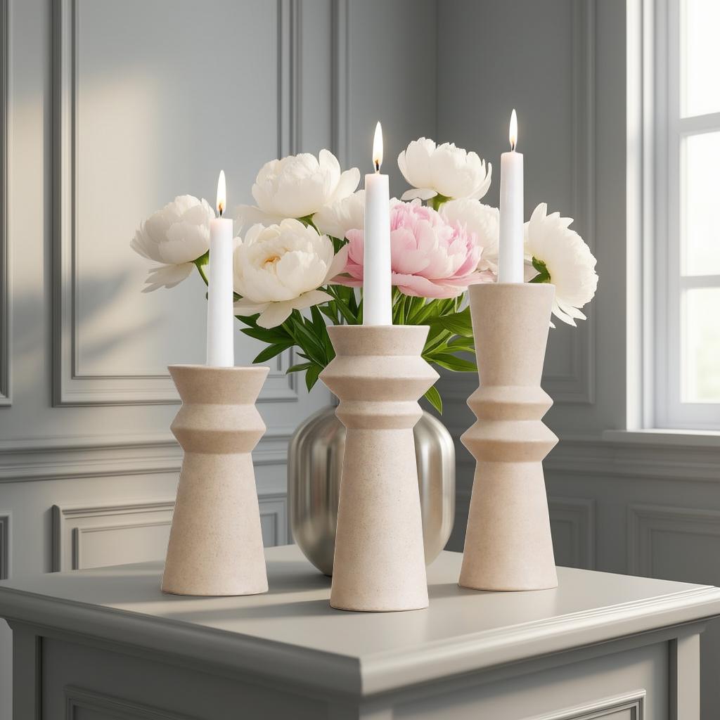 NORDSAND - Keramisk ljusstake i nordisk design – säljes styckvis