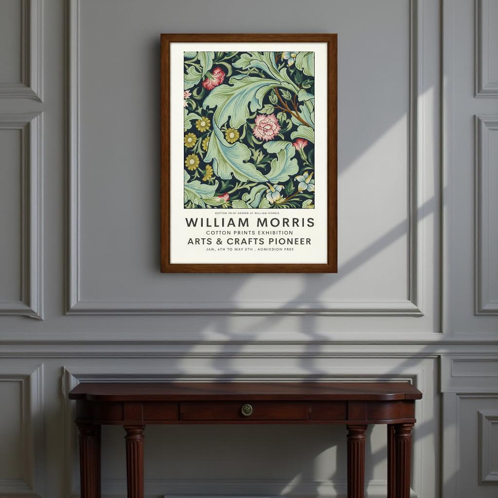 MORRIS BOTANICA - Botanisk blomsterposter – William Morris inspirerad väggkonst