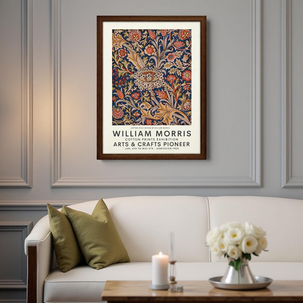 MORRIS BOTANICA - Botanisk blomsterposter – William Morris inspirerad väggkonst