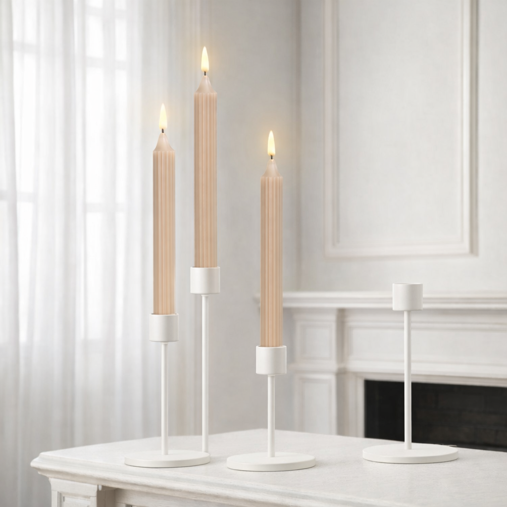 CELISTEA LUMIÈRE - LED kronljus med fjärrkontroll – 6-pack batteridrivna flamlösa stearinljus med realistisk låga