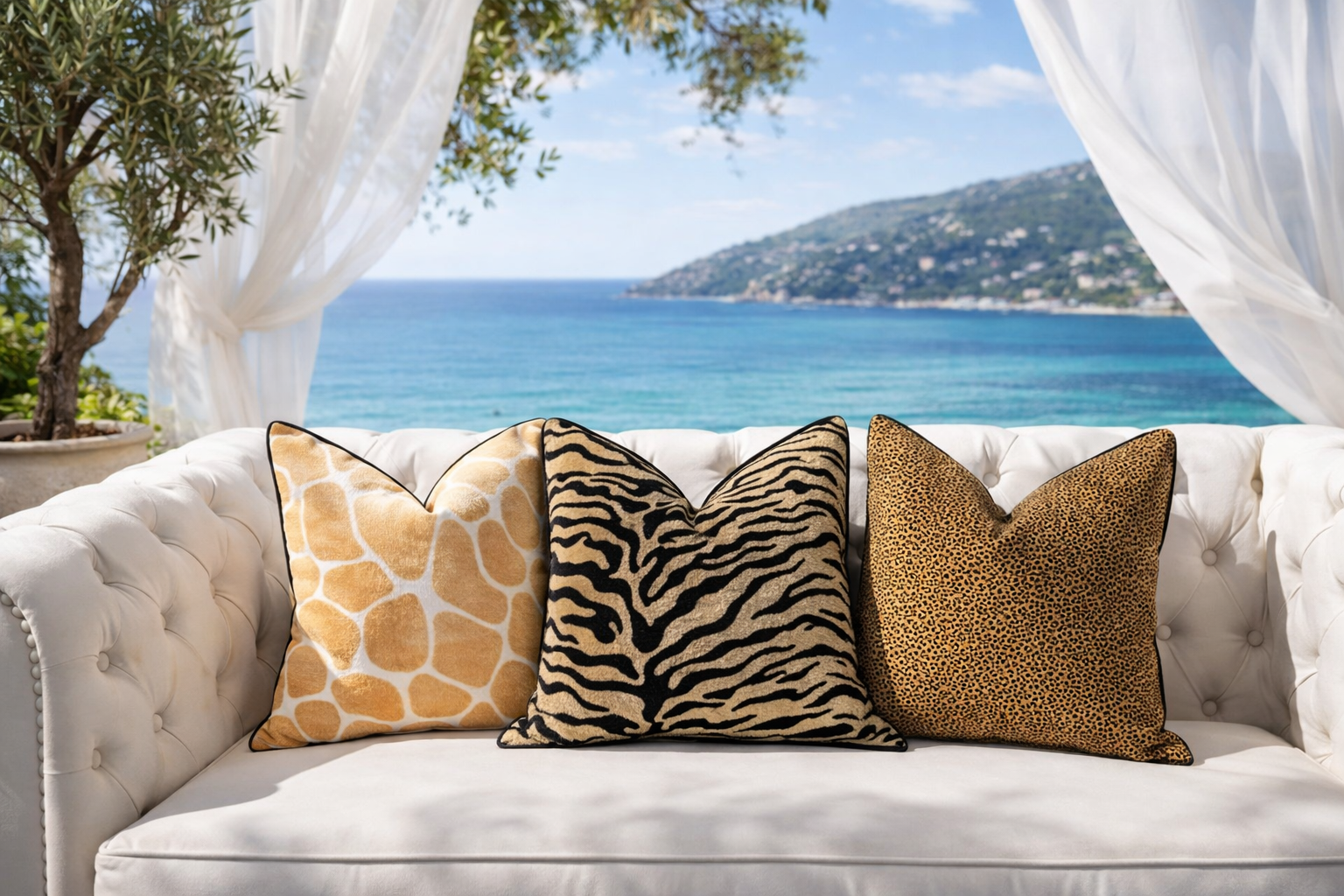 WILD ELEGANCE- Djurmönstrat Prydnadsfodral för Soffa & Säng